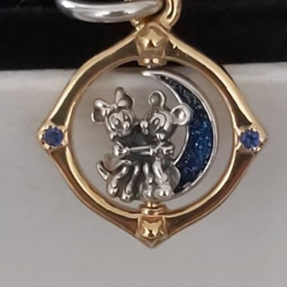 PANDORA *Retired* Sterling Silver & 14K Gold-Plated Disney Mickey & Minnie Moon
